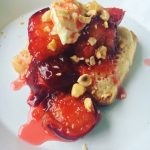 170127 – Black Plums & Apricot Syrup w Toasted Crumpet