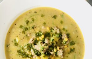 Chicken, Zucchini & Pesto Soup - Jax Hamilton Cooks