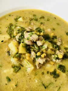Chicken, Zucchini & Pesto Soup - Jax Hamilton Cooks