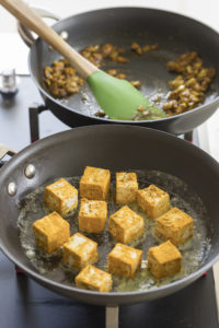 Masala Spinach Risotto w Pan Fried Tofu - Jax Food Hax