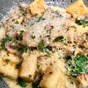 Gnocchi with Mushrooms, Thyme & Lemon - Jax Hamilton Cooks
